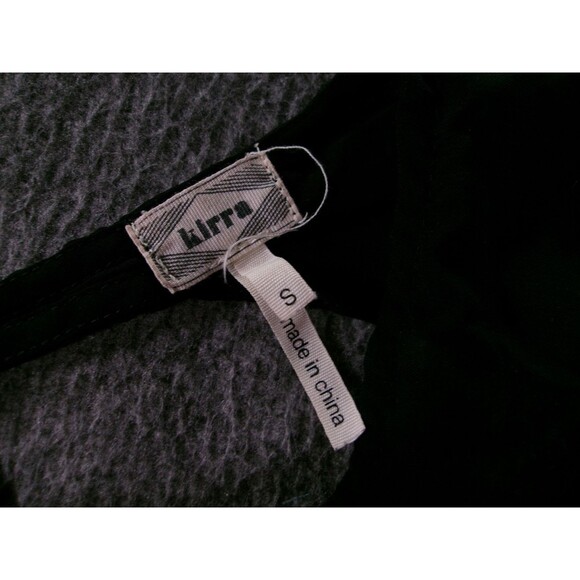 Kirra Blouse Women Small Black Beige Geometric Chiffon Sheer Beachy Summer - Picture 6 of 11